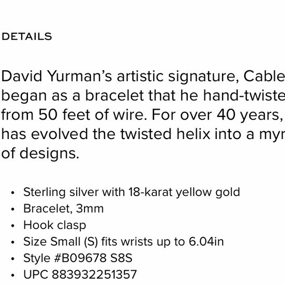 David Yurman Classic Cable Heart Station Bracelet - Picture 11 of 15